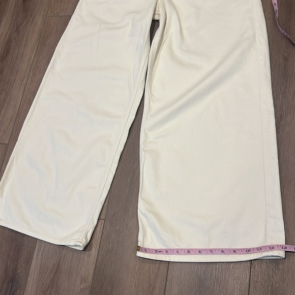 NWT Gap Wide-Leg Baggy Mid-Rise Cream Pants Size 8 Petite Relaxed Fit - Picture 8 of 16